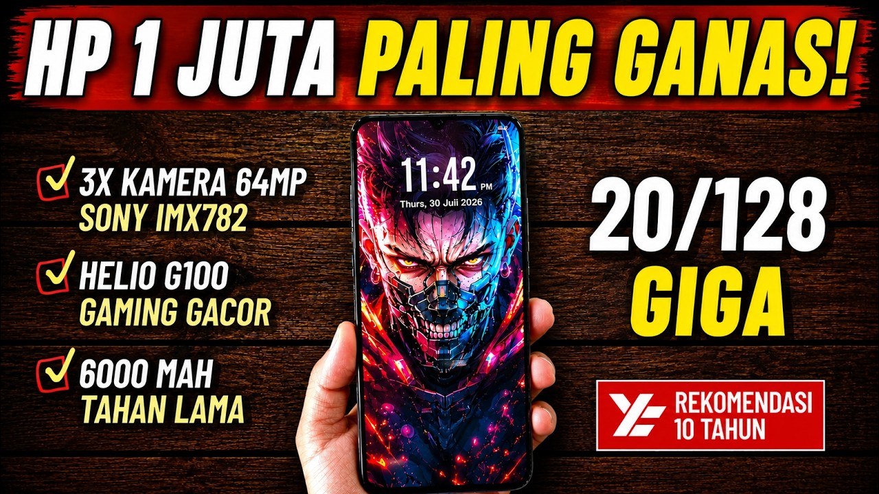 5 Rekomendasi HP 1 JUTAAN TERBAIK [1,5 - 1,9 JUTA] Juli 2026