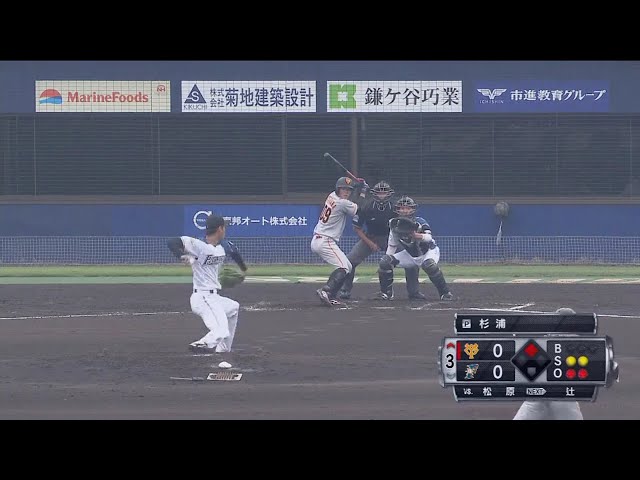 【ファーム】ファイターズ・杉浦 3回まで無失点の好投!! 2018/6/23 F-G(ファーム)