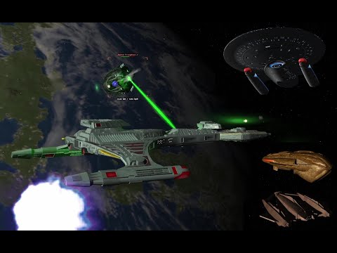 Delta Quadrant INVASION - Federation + Klingons DEFEND - Startrek Ship Battle
