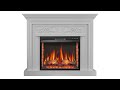 Камінокомплект ArtiFlame Monferrato AF28S білий з обігрівом і звуком горіння вогню
