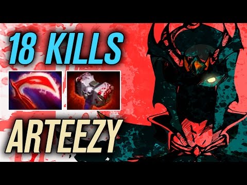 Arteezy • Phantom Assassin • 18 Kills — Pro MMR