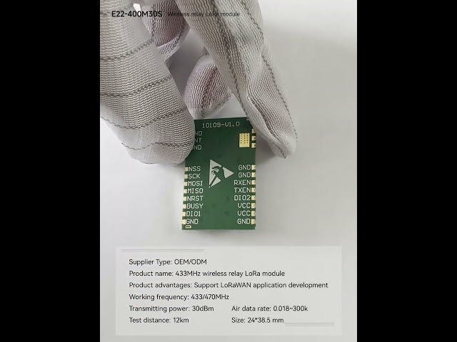 Vídeo relacionado con EBYTE Lora TXCO 433MHz 1W Módulo RF Lora Transmisor UART 30dBm Largo Alcance 8000m Módulo transceptor RF inalámbrico E32-433T30D1B