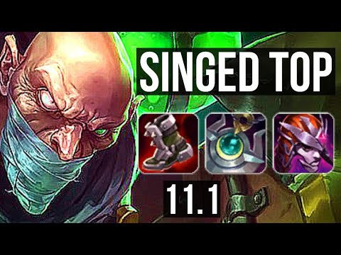 SINGED vs FIORA (TOP) | 1100+ games, 900K mastery, 4/2/7 | KR Diamond | v11.1