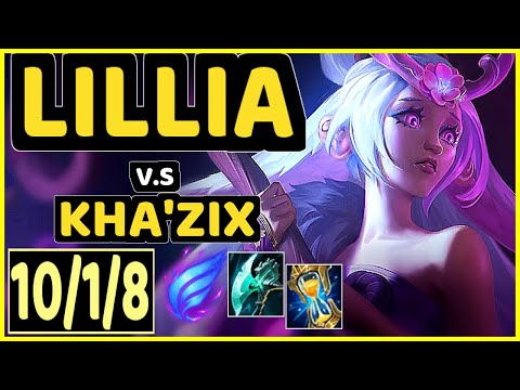 JUNJIA (LILLIA) vs KHA'ZIX - 10/1/8 KDA JUNGLE CHALLENGER GAMEPLAY - KR