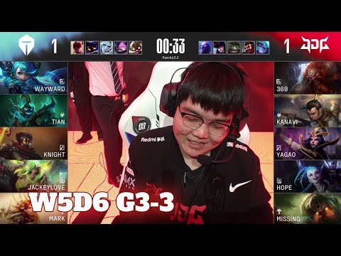 JDG vs TES - Game 3 | Week 5 Day 6 LPL Spring 2022 | JD Gaming vs Top Esports G3