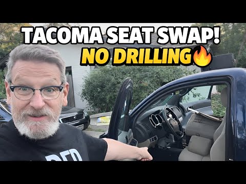 S4E4: 2005 Gen 2 Toyota Tacoma Bucket Seat Swap From Bench | No Drilling!