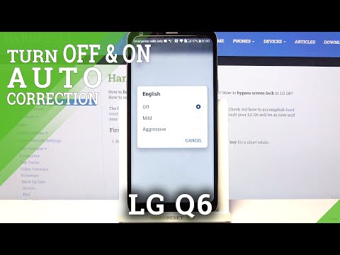 Activate / Disable Auto-Correction Text Option - LG Q6