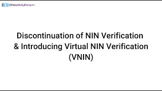 How to generate a Virtual NIN (VNIN)