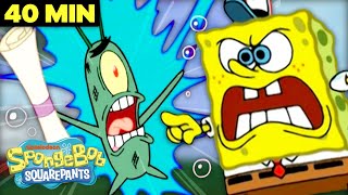 Every Plankton Fail Ever! | 40 Minute Compilation | SpongeBob