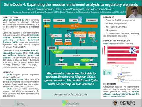 GeneCodis 4: Expanding the... - Adrian Garcia-Moreno - General Comp Bio - Poster - ISMB/ECCB 2021