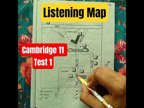 Listening Map Solve |Cambridge 11|Test 1#listeningpractice #cambridge11#map #shorts #youtubeshorts