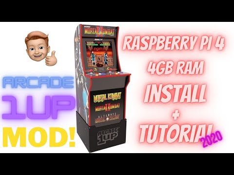 Arcade1UP Raspberry Pi 4 (4GB RAM) Install + Tutorial MOD 2020! Mortal Kombat Cabinet Conversion!