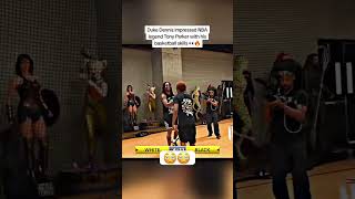 Duke Dennis impressed NBA legend Tony Parker with his basketball skills 👀🔥 #dukedennis #tonyparker
