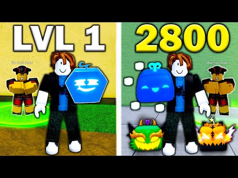Noob To Max Using Only The FRUIT STOCK In Blox Fruits
