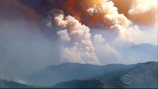 Dozens of wildfires burning from California to Montana