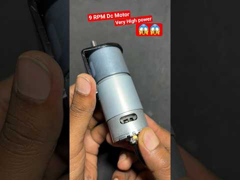 Powerful Dc Gear Motor 9 RPM 😱 High Torque gear motor project #gearmotor #electricmotor #shorts