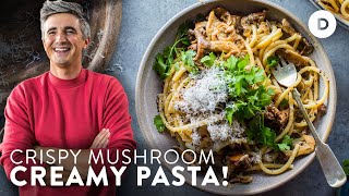 Secret to the CREAMIEST garlic mushroom PASTA!