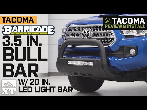 Tacoma Barricade 3.5 in. Bull Bar w/ Skid Plate & 20 in. LED Light Bar (2016-2019) Review & Install