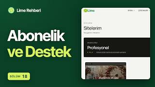 Abonelik Yönetimi ve Destek Talebi Oluşturma | Lime Rehberi #18