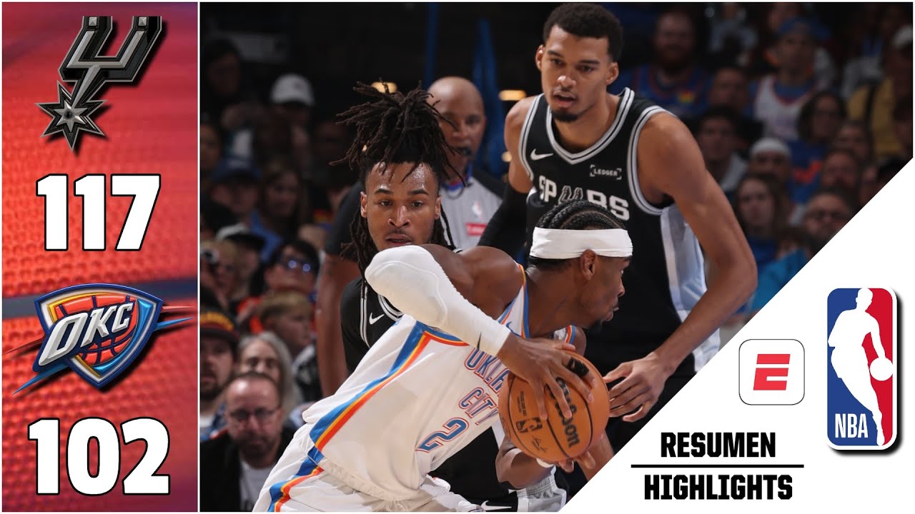 SPURS no tuvo piedad del Thunder y le dio paliza 117 a 102 el día de Navidad. Wemby fue figura | NBA