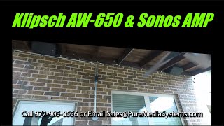 Klipsch AW-650 and Sonos AMP Patio Install in Prosper, TX