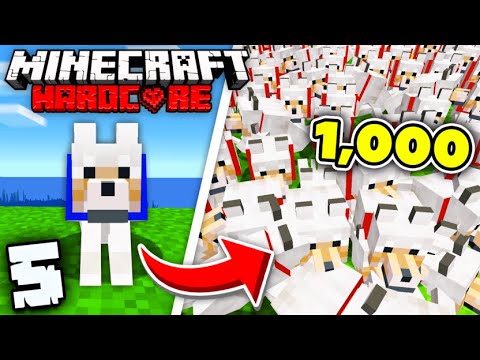 LockDownLife - My Invincible 1,000 DOG ARMY In Minecraft Hardcore (#5)