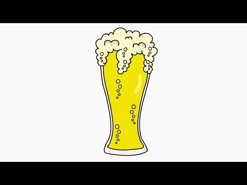 How to Draw a Beer Glass - YouTube