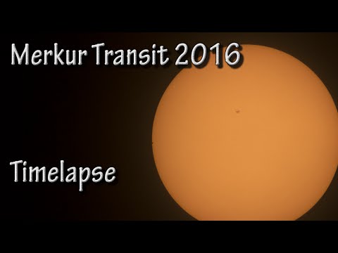 Merkur Transit 2016 - Zeitraffer vom Eintritt vor die Sonne