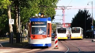 preview picture of video 'Straßenbahn Darmstadt | Verkehr am Hauptbahnhof'