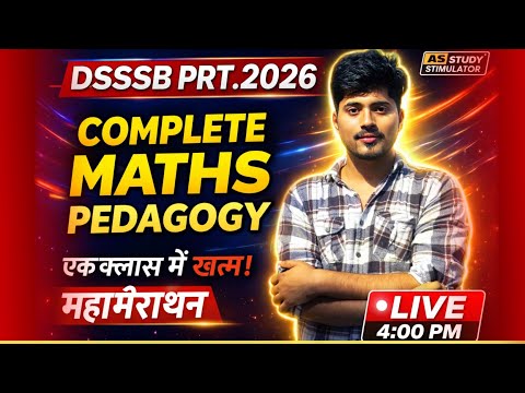 DSSSB PRT NIOS Marathon class | NIOS 504 | dsssb prt Maths pedagogy in one video | dsssb prt part B 