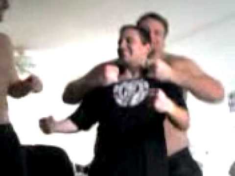 jason, nick, and grant rip their shirts