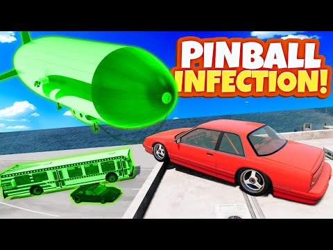Random Car Hide & Seek INFECTION with Pinball Physics is PURE CHAOS! (BeamNG Drive)