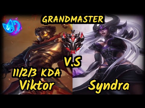 Froggen (VIKTOR) vs SYNDRA - 11/2/3 KDA MID GAMEPLAY - NA Ranked GRANDMASTER