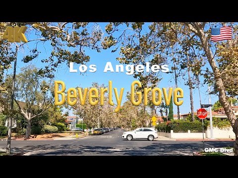 [4K] Los Angeles 🇺🇸, Beverly Grove California USA in Aug 2022 - Drive