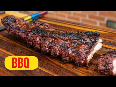 COSTILLAS a la parrilla con salsa BBQ