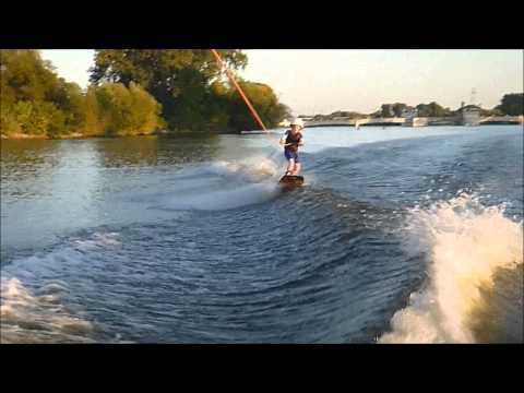 Liam Wakeboarding: 6 Year Old Wakeboarder at End of First Season