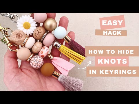 How to Hide the Knot in a Keyring | Hidden Knot Tassel Keychain | Craft Hack with Silicone Beads