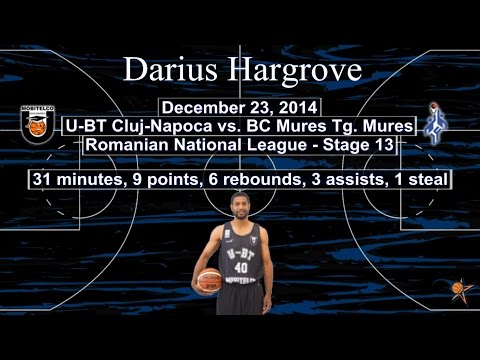 Darius Hargrove - U-BT Cluj vs BC Mures 23 DEC 2014