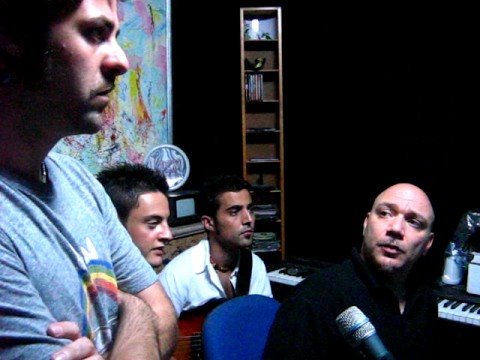 La band in studio