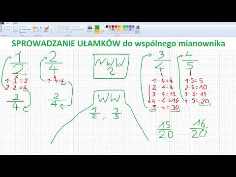 🔥 Sprowadzanie ułamków do wspólnego mianownika - wspólny mianownik - matematyka