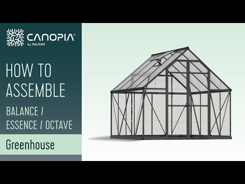 Växthus Canopia by Palram Essence Aluminiumram med UV-Skyddad Polykarbonat & Ventilationsfönster, 9 m²