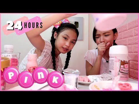WE ONLY ATE PINK FOOD FOR A DAY!! | PINKlitin ninyong ubusin ha!! | Aurea & Alexa