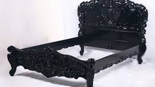 black bed frame