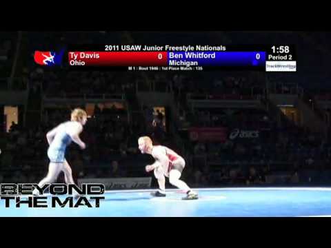 Junior Freestyle Final 135   Ben Whitford MI vs  Ty Davis OH