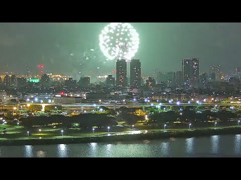 台北市河岸直播 台湾、台北のライブカメラ川岸の夜景 河岸美景 relax music Sleep peacefully, help sleep, relax the mind - 全景