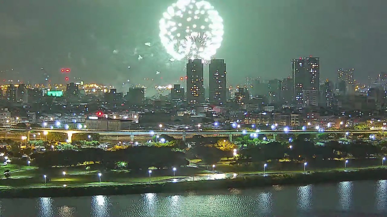 台北市河岸直播 台湾、台北のライブカメラ川岸の夜景 河岸美景 relax music Sleep peacefully, help sleep, relax the mind