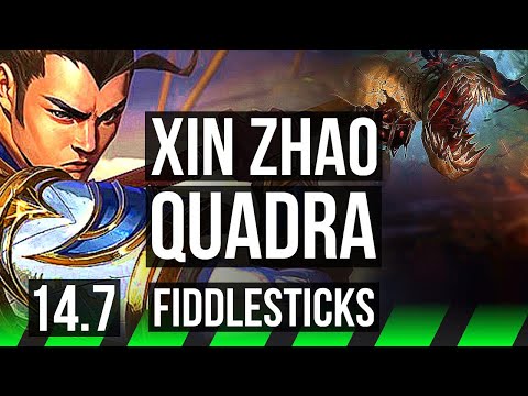 XIN ZHAO vs FIDDLESTICKS (JGL) | Quadra, 66% winrate, 9/2/11, Dominating | KR Challenger | 14.7