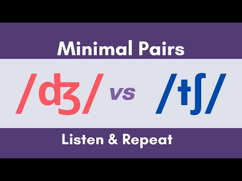 /ʤ/ vs /tʃ/ Minimal Pairs - J vs CH - American English Pronunciation #soundamerican