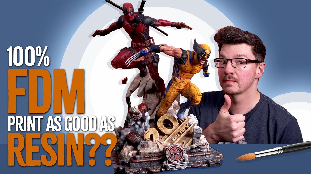 FDM vs. Resin: WICKED 3D printed Deadpool & Wolverine Diorama!