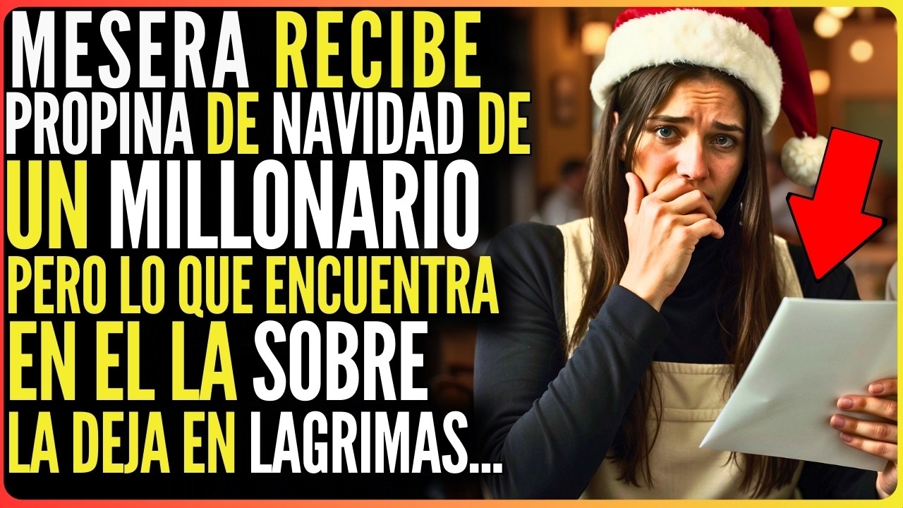 MESERA recibe PROPINA de NAVIDAD de un MILLONARIO, pero lo que encuentra en el SOBRE la deja sin...